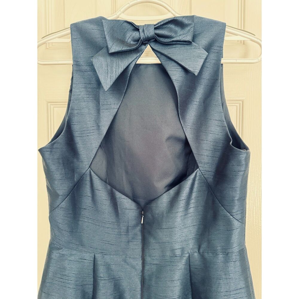 Alfred Sung Navy Maxi Formal Gown Dress Sz 10 Cutout Back Wedding Guest NWT - Picture 4 of 12